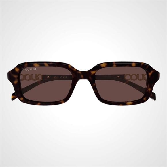 New GUCCI Sunglasses Brown Tortoise 50-18-140mm Rectangle 